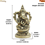 Brass Ganesha Statue Ganpati Murti KBH11618