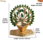 Metal Diya for Pooja & Home Decor | Decorative Oil Lamp for Temple & Diwali Decoration BH11629