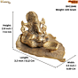 Metal Ganesha Diya for Pooja & Home Decor | Decorative Ganpati Oil Lamp for Temple & Diwali, BH11646