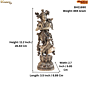 Standing Radha Brass Murti for Home Temple, Puja Room & Spiritual Decor BH11690