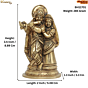Brass Radha Krishna Statue KBH11701