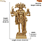 Brass Panchmukhi hanuman Height 14 Inch KBH11704