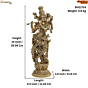 Brass Krishna Statue 14 Inch KBH11714