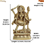 Brass Mahakali Maa Idol 6 Inch KBH11718