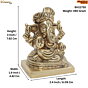 Brass Paghadi Ganesha Statue KBH11730