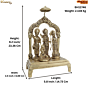 Brass Ram Darbar Ram Sita Lakshman Idol KBH11746