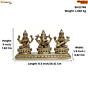 Brass Ganesha-Lakshmi-Saraswati Height 3 Inch KBH11748