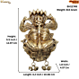 Brass Najariya face Ganesha Wall Hanging KBH11749