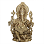 Large Brass Lord Ganesha Idol for Home & Temple BH11792