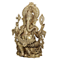 Large Brass Lord Ganesha Idol for Home & Temple BH11792