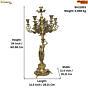 Brass Lady Candle Stand | Large Decorative Brass Statue Candle Holder for Home Decor, BH11853