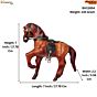 Leather Horse Showpiece for Home Decor Decorative Handmade Leather Horse Statue BH11854