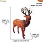 Elegant Deer Figurine for Living Room, Office Table & Showcase BH11858