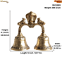 Brass Pooja Bell | Heavy Brass Ghanti for Temple, Aarti & Home Mandir BH11865