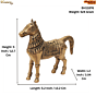 Brass Horse Statue for Home Decor & Vastu Decorative Brass Horse Idol BH11876