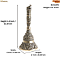 Brass Pooja Bell | Handcrafted Brass Ghanti for Temple & Home Mandir, BH11879
