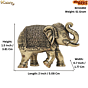 Brass Elephant Idol Small Decorative Lucky Elephant Statue for Home, Office & Vastu BH11892
