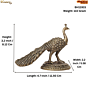 Brass Peacock Statue  Decorative Brass Peacock Figurine for Home Decor, Temple & Gift BH11915
