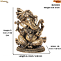 Brass Ganesha Pagdi Wala Idol for Home Mandir BH11919