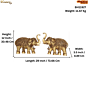 Large Brass Elephant Pair Wall Hanging BH11927