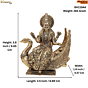 Goddess Brahmani Maa Brass Murti for Home Temple, Puja & Spiritual Decor BH11944