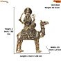 Small Brass Dasha Mata Murti for Pooja & Religious Decor BH11946