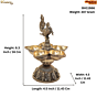 Brass Peacock Diya for Puja, Home Temple & Diwali Decor BH11966