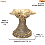 Brass Diya for Puja Traditional Brass Oil Lamp for Home Temple, Aarti & Diwali Decoration BH11967