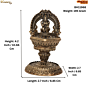 Brass Lakshmi Diya Goddess Lakshmi Brass Oil Lamp for Home Temple, Puja & Diwali Decoration BH11968
