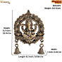 Decorative Brass Lord Ganesh Bell Wall hanging for Home Temple, BH11971