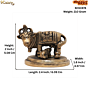 Brass Cow & Calf Idol Statue for Home Temple & Decor, BH11978