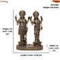 Brass Vishnu Lakshmi Standing Idol  Goddess Lakshmi & Lord Vishnu Brass Murti for Home Temple & Puja BH11981