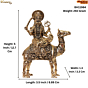 Goddess Dasha Maa Brass Murti for Home Temple, Puja & Spiritual Decor BH11984
