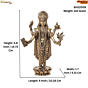Lord Dhanvantari Brass Murti for Pooja, Ayurveda & Spiritual Decor BH12009