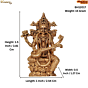 Mini Brass Goddess Saraswati Statue for Home Temple, Study Table, Office Desk & Vasant Panchami Decoration BH12017