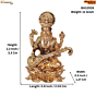 Goddess Saraswati Murti for Home Temple & Study Table BH12019