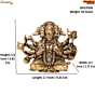 Brass Panchmukhi Hanuman Idol Five Face Hanuman Murti for Pooja BH12026