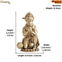 Brass Hanuman Idol Small Mini Bajrangbali Murti for Pooja BH12031