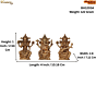 Brass Ganesh Lakshmi Saraswati Idol Set BH12034