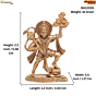 Brass Hanuman Idol | Small Bajrangbali Murti for Pooja BH12035