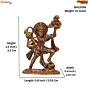 Brass Hanuman Idol Small | Mini Bajrangbali Murti for Pooja BH12036