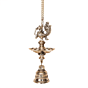Brass Peacock Hanging Diya Wall Hanging for Home Temple BH12052
