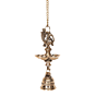 Brass Peacock Hanging Diya Wall Hanging for Home Temple BH12052