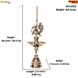 Brass Peacock Hanging Diya Wall Hanging for Home Temple BH12052