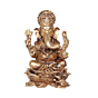 Small Brass Ganesh Murti on Lotus BH12069