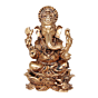 Small Brass Ganesh Murti on Lotus BH12069