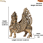 Religious Brass Kamdhenu Murti for Home Temple, Pooja Room & Vastu Decor BH12074 