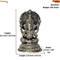 Decorative Brass Ganesh Murti for Home Temple BH12075