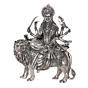 Decorative Silver Ambe Maa Statue for Pooja Room & Spiritual Decor BH12080