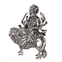Decorative Silver Ambe Maa Statue for Pooja Room & Spiritual Decor BH12080